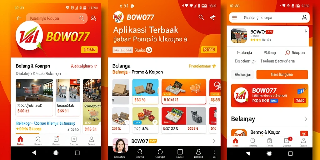 Tampilan antarmuka pengguna aplikasi BOWO77 yang menarik dan fungsional.