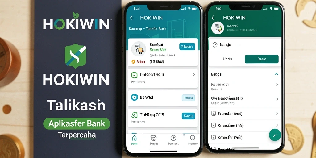 Antarmuka aplikasi HOKIWIN yang user-friendly untuk transfer bank.