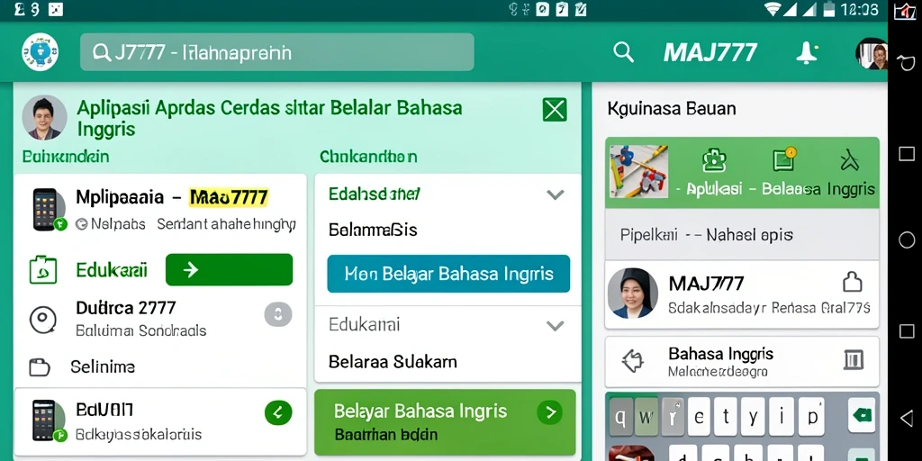 Antarmuka MAJ777 yang menarik untuk Belajar Bahasa Inggris.
