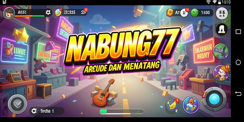 Tampilan utama gameplay NABUNG77 dengan elemen Arcade yang menarik.