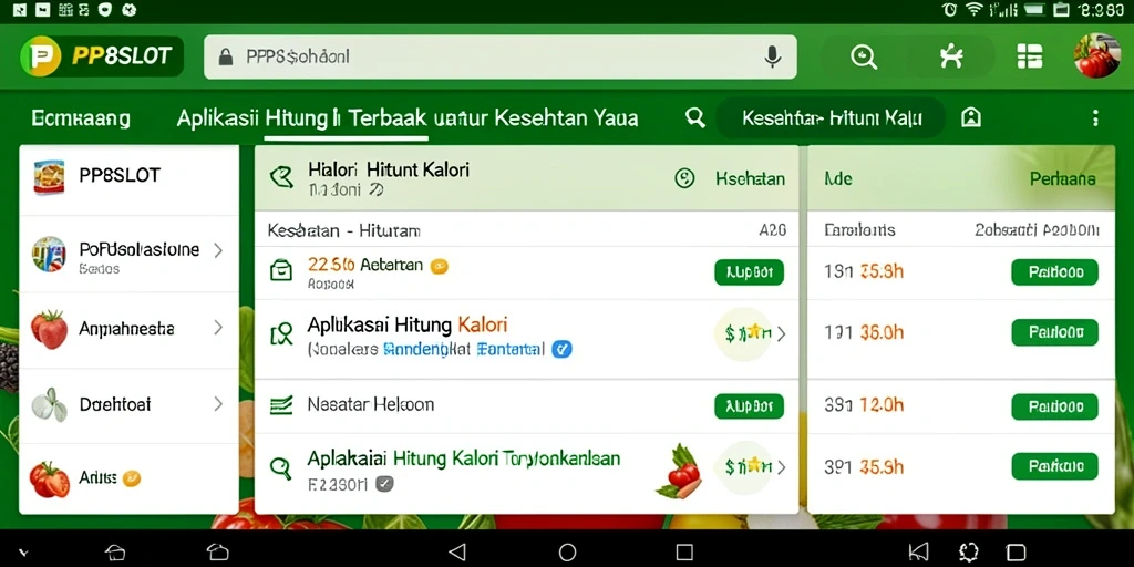 Tampilan antarmuka pengguna PP8SLOT yang sederhana dan fungsional.
