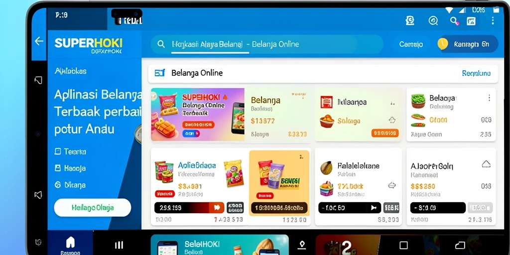 Antarmuka mudah digunakan untuk Belanja Online di SUPERHOKI.
