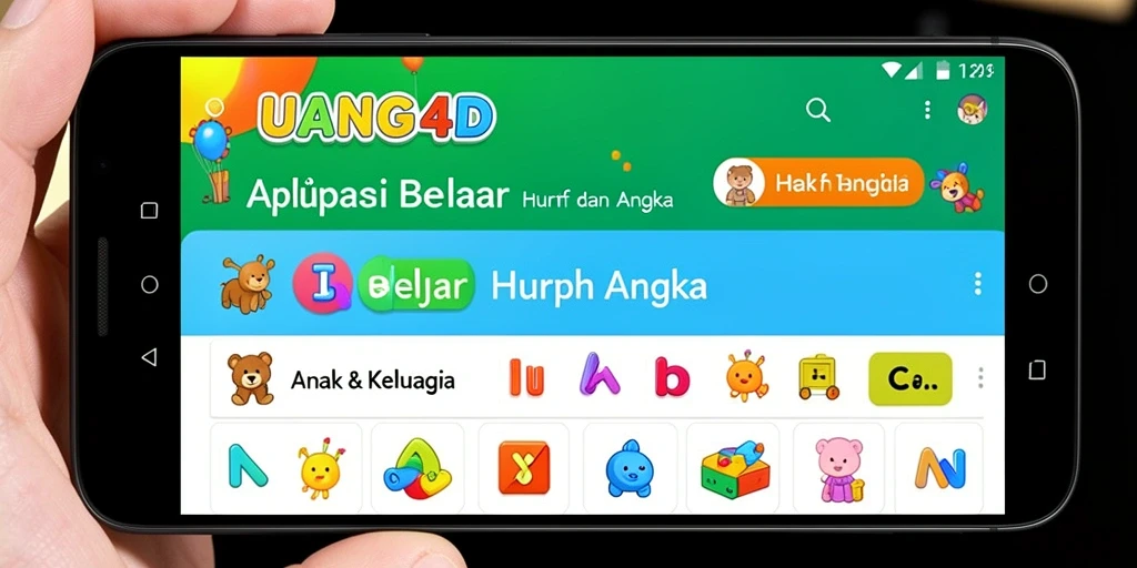 Screenshot utama UANG4D menampilkan interaksi belajar yang menyenangkan.