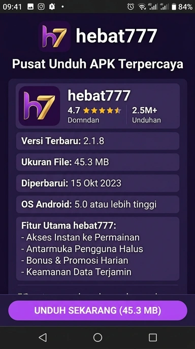 Unduh dan Instal APK hebat777 untuk Android Anda