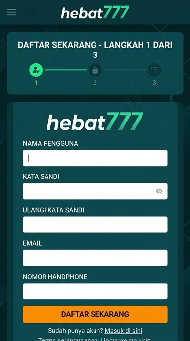Cara Mudah Buat Akun Baru hebat777